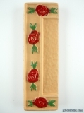 Numero civico ceramica con fiore rosso nfr14